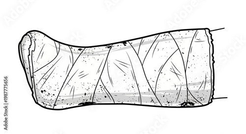 Broken Arm Cast Illustration