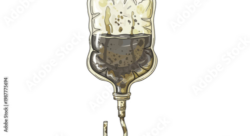 Contaminated IV Bag Illustration