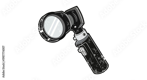 Medical Otoscope Illustration on White Background