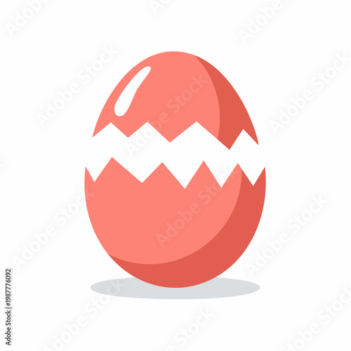 Broken Egg Illustration – New Beginning and Transformation Concept