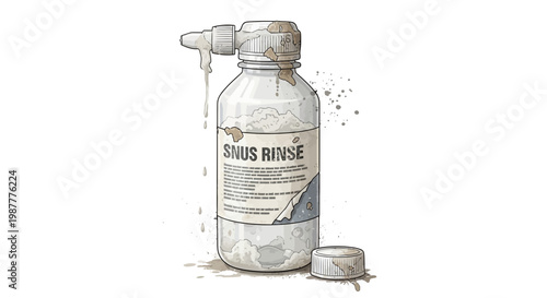 Snus Rinse Bottle with Cap and Splashes