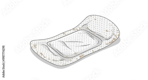 Used sanitary pad, hygiene product, feminine care, disposal concept