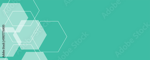 Mint green hexagon pattern background looks like honeycomb vector illustration modern graphic lighting effect.