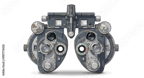 Vintage Phoropter Eye Exam Machine