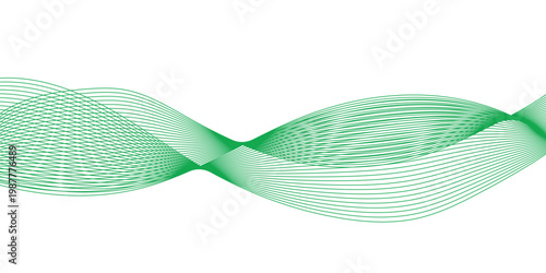 Abstract green waveform pattern a digital illustration of sound or energy