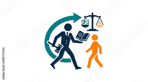 Legal Process and Justice System Concept