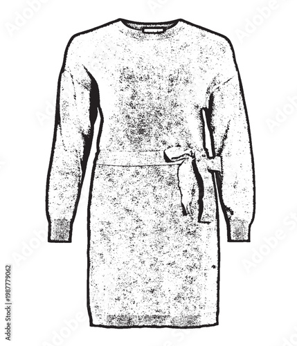 Minimalist Ribbed Knit Midi Dress with Mock-Neck and Side Slit Detail