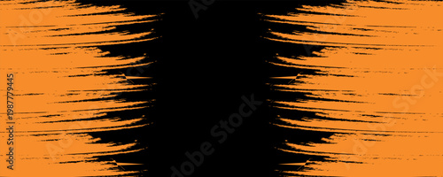 orange black brush Car sticker wrap pattern banner abstract sporty lines black orange color combination grunge brush modern pattern racing motorsport vector design.