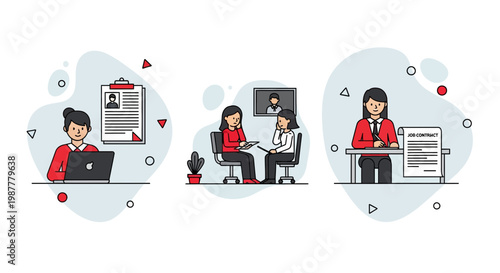 Job search hire task find work sign desk cv team hr form post role fast