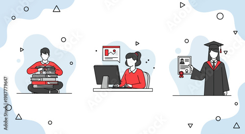 Student Study Work Graduate Career Success Skill Path Education Learning Growth Progress Achievement Goal Master Training Diploma