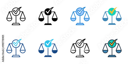 Compliance icons set multiple style collection. Editable stroke 
