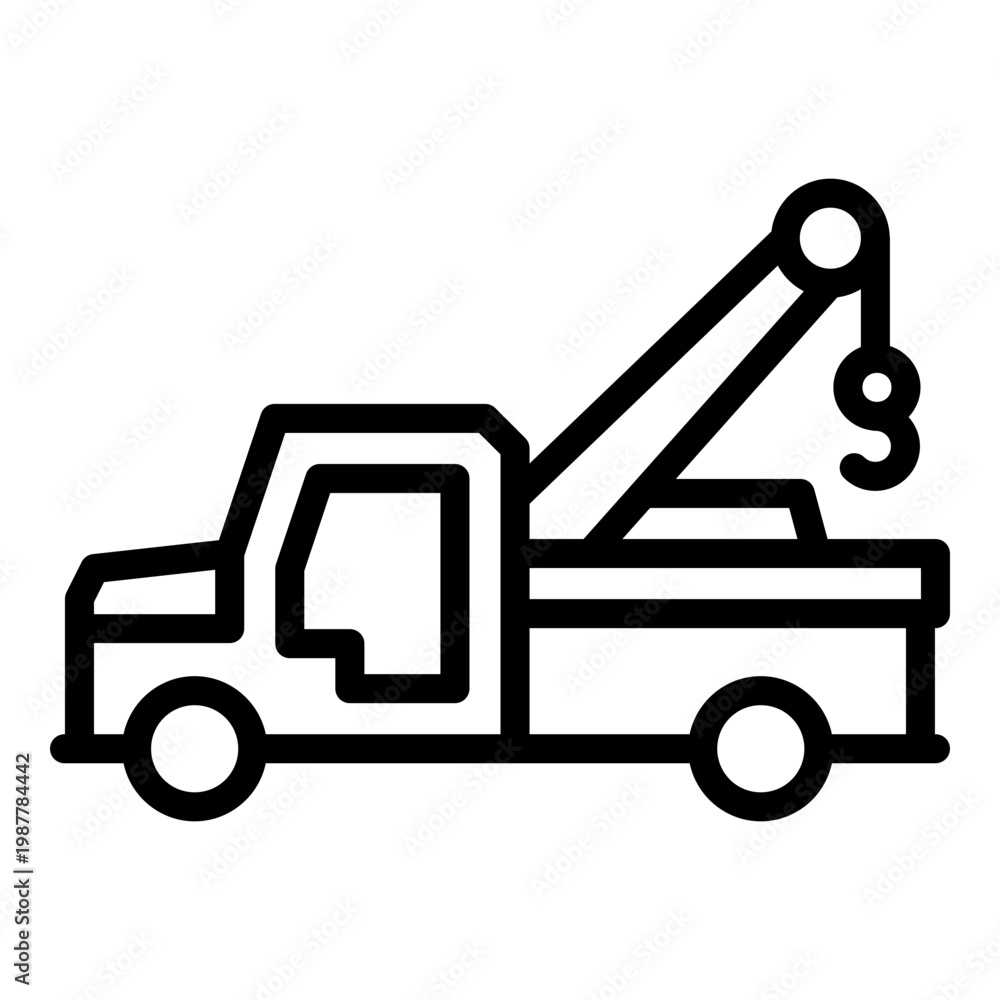 Naklejka premium pickup truck crane icon