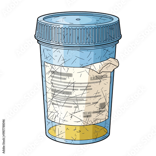 Medical Specimen Cup with Label