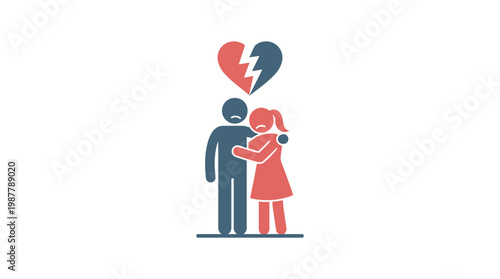 Broken Heart Symbolizing Relationship Difficulties