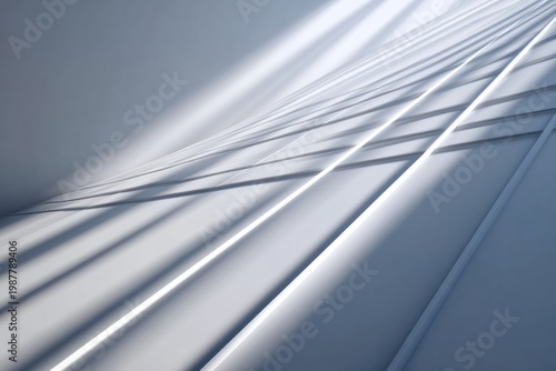 Abstract geometrical architecture featuring light and shadow lines