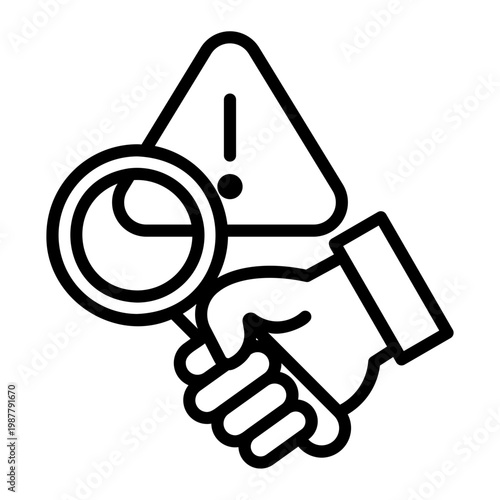 risk analysis Line Icon