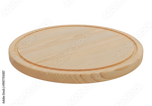 A round wooden coaster placed on a flat surface