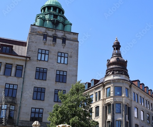 Copper-domed buildings located in Copenhagen, Denmark
