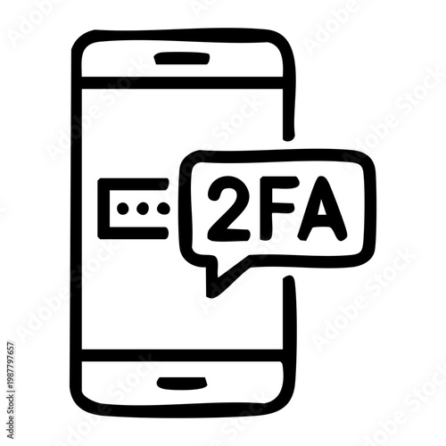 Two Factor Authentication Mobile Icon