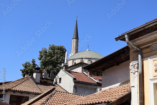 Rooftops of the Baščaršija old town district in Sarajevo