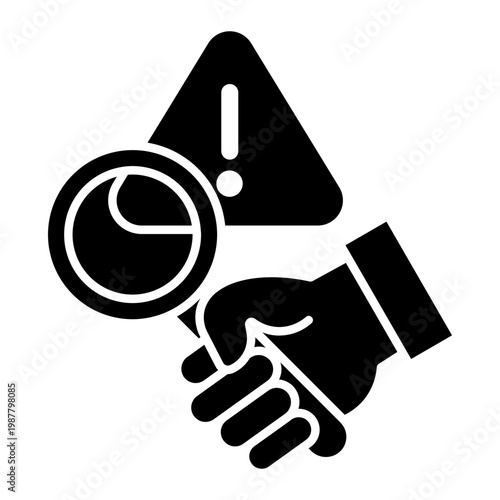 risk analysis Solid icon