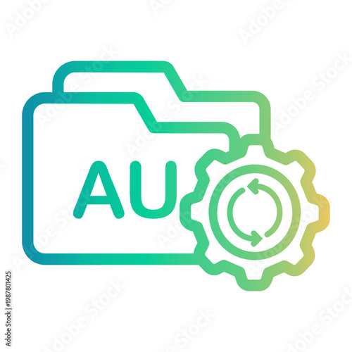 audition Line Gradient Icon