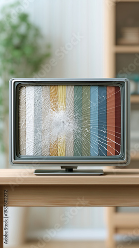 Shattered Screen: A vintage...