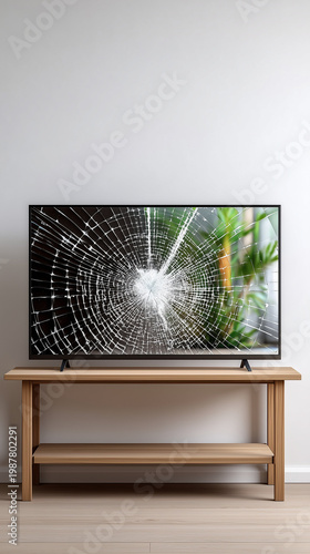 Shattered TV: A broken tele...