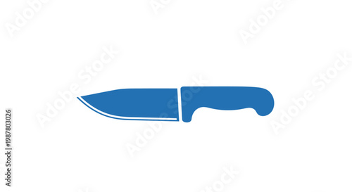 Blue kitchen cutting utility knife tool.