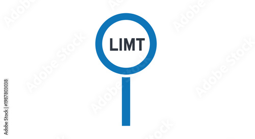 Blue Magnifying Glass with LIMT Text.