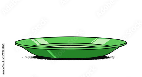 Green ceramic dish plate bowl.