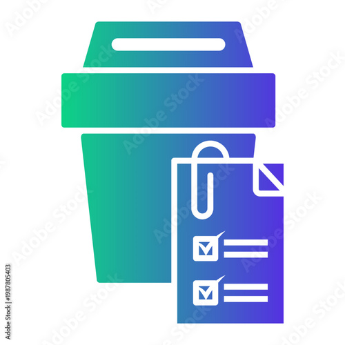 waste recycling Gradient icon