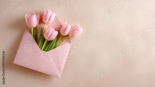 Pink Tulips in Envelope: Fi...