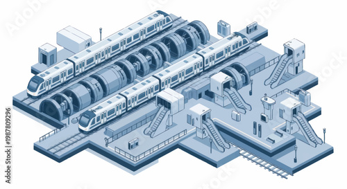 Industrial factory with large machinery.