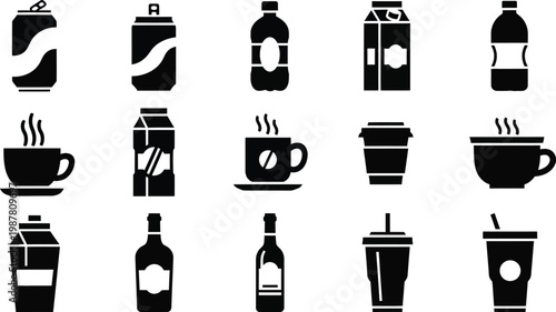 Black and white beverage drink coffee