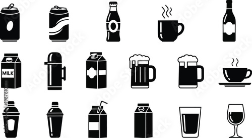 Black and white beverage drink coffee 1