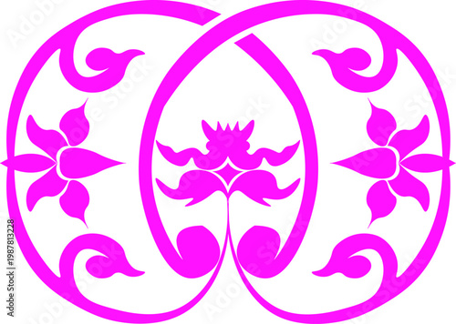 Floral pattern. wood carving pattern