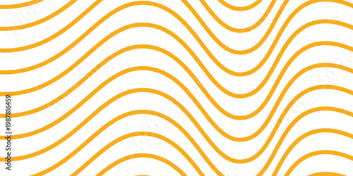 Yellow instant noodle, pasta and spaghetti texture with geometric wavy lines. Ramen, pasta vector pattern. Background abstract food illustration