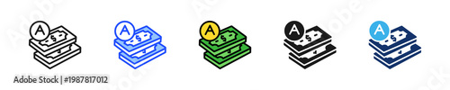 Series A Funding Icon Collection With Multiple Styles