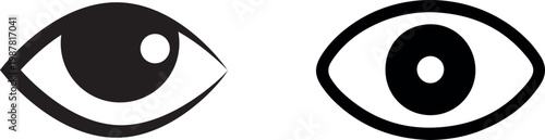 Eye icon vector set. Eyesight vision sign. Eye modern symbol isolated on white background.