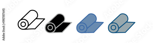 
Steel pipe icon set multiple style collection with steel pipe design