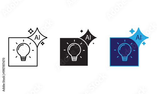Brilliant creative concepts generate ai tools icon for modern digital innovation solutions