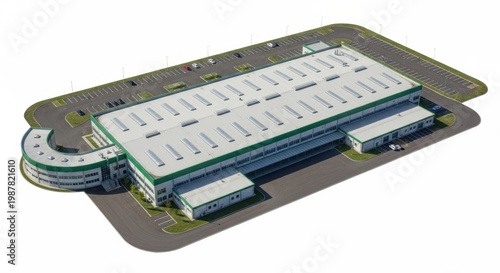 A gray keyboard with green and blue accents isolated on white background