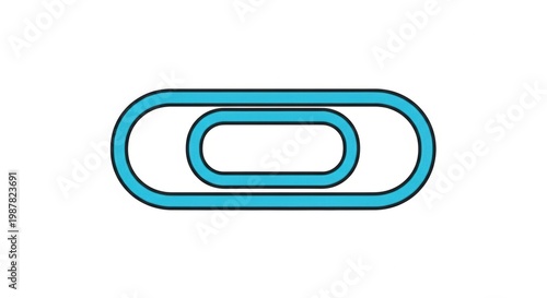 A blue link on a white background isolated on white background