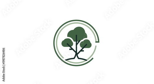 Green Tree Logo Icon - Nature, Eco, Organic, Growth, Business
