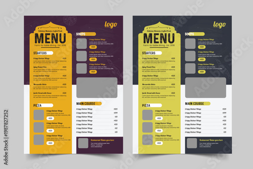 Modern Restaurant Food Menu Template