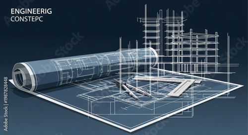 Architectural Blueprint and Building Design.