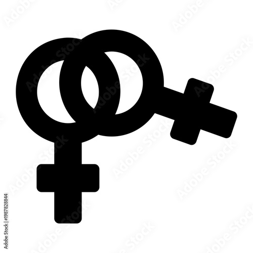Female symbo Solid icon