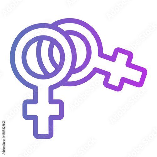 Female symbo Line Gradient Icon