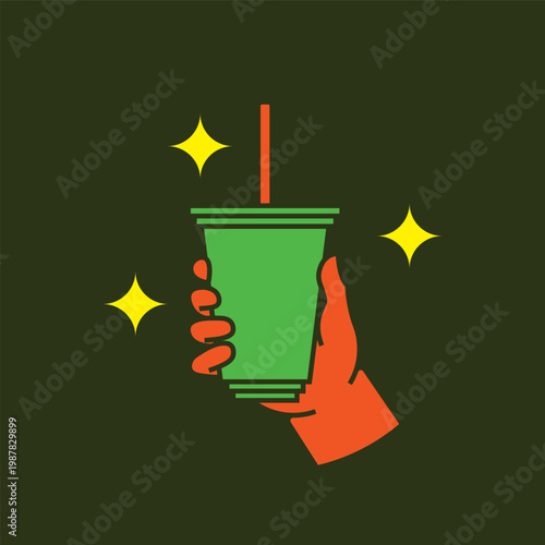 contemporary drink symbol logo that is going viral.eps